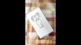 How to draw a beautiful girl dress drawing design easy #shorts