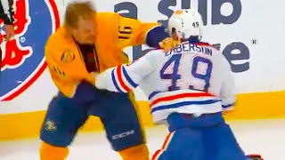 Cole Smith Ty Emberson Fight | Nashville Predators vs Edmonton Oilers 2024 NHL Highlights