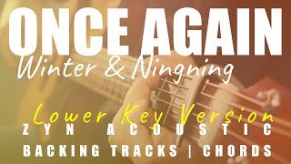 ONCE AGAIN (Lower Key Ver.) - WINTER & NINGNING of AESPA | Our Blues OST | Acoustic Karaoke | Chords