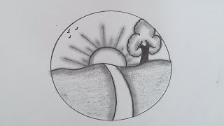 Circle Scenery drawing 29 @TamilNewArt