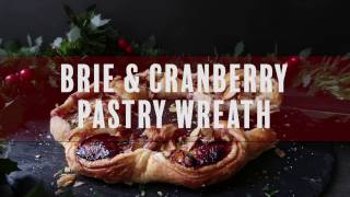 Brie & cranberry pastry wreath