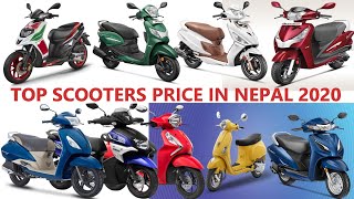 10 Best TOP POPULAR SCOOTERS PRICE IN NEPAL 2020 !!!Scooters in Nepal||Scooter price 2020 in Nepal!!