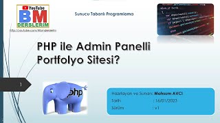 15 - Php ile Admin Panelli Portfolyo Sitesi