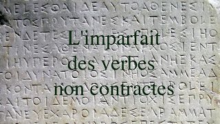 L'imparfait des verbes non contractes