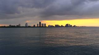 RELAXING CHICAGO TIME~LAPSE SUNSET *  2014 CHICAGO SUNSET MONTROSE BREAKER WALL 2014