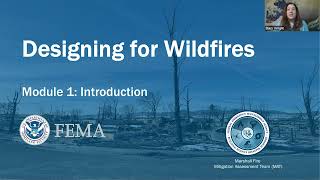 Designing for Wildfires Training Series - Module 1: Introduction