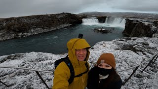 Time-lapse of a visit to Goðafoss Waterfall, Iceland in 360°! November 2022