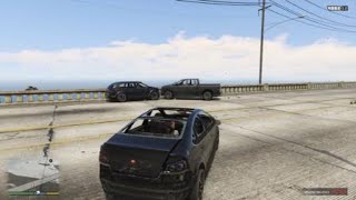 Grand Theft Auto V - falling out de puente XD