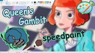 Queen's Gambit Speedpaint in MSPAINT - Art Commentary, Review, and Tips