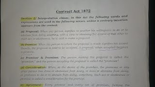 Interpretation clause | Section 2 |Contract Act 1872|| THE LAW CENTRAL||