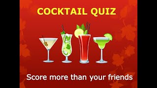 Cocktail quiz 1- Guess the cocktail and party , Cocktail party , Beverage quiz , Quiz for party