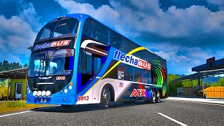 Luxury Flecha Bus Driving in Narrow Village Roads | Euro Truck Simulator 2