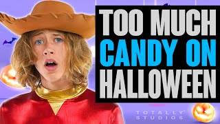 Kids Get TOO MUCH CANDY at Halloween after Sneaking Out Trick or Treating.