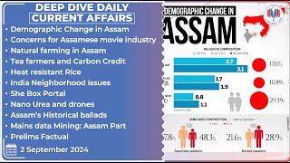 2 September 2024 | Daily Current Affairs |     @LUCENTIAS       Best APSC Coaching Centre in Assam