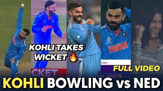 VIRAT KOHLI BOWLING vs Nederlands Video || Kohli takes a wicket in World Cup 2023