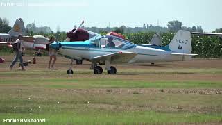 Aeromere Falco F8L (I-CECI) take off and landing at Fly Party 2022