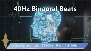 3-Hour 40Hz Gamma Binaural Beats for Brainwave Entrainment, Memory, Alzheimer’s and Down Syndrome