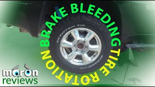 Trailblazer Envoy Brake Bleeding and Tire Rotation