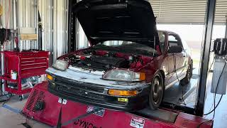 B16A Honda CRX SI dyno test