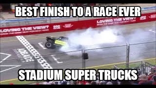 BEST FINISH TO A RACE EVER  - Stadium SUPER Trucks - Adelaide 2018 Race 3