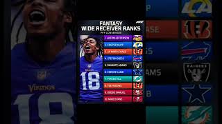 Fantasy Wide Receiver Ranks #shorts #nfl #fyp