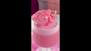 Valentine's Drink Pink Pina Colada with Elixir Dust, Edible Shapes Hearts from Oh Sweet Art