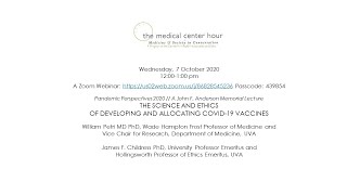 The Science And Ethics Of Developing And Allocating COVID-19 Vaccines Oct. 7, 2020