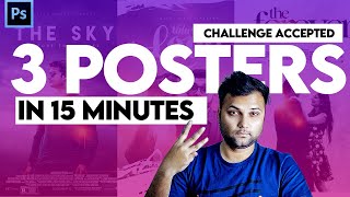 3 Professional Movie Poster Design in 15 minutes - Graphic Design Challenge