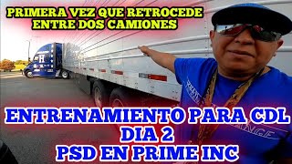 Entrenamiento Para CDL - Dia 2 - Primera Vez Que Retrocede Entre Dos Camiones