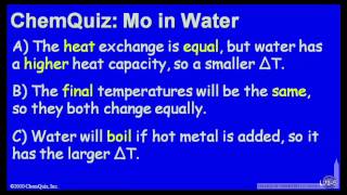 MO in Water  (Quiz)