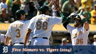 Oakland A's Offensive Outbursts Episode 20 - Five Homers vs. Tigers (2014)