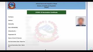 Download your QR code covid vaccination certificate in Nepal ll apply online !!