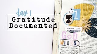 Gratitude Documented Day 1 | Bible Journaling Process Video