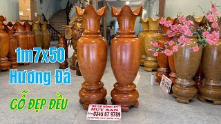 Lục Bình Hương Đá Gỗ Đều Đẹp 1m7x50, Chọn Vân Đẹp