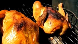 Roasted and Smoked Chickens In A Clay Oven