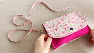 Crossbody Bag w/ Multiple Slots👛✨ | DIY |  Quick and Easy Sewing