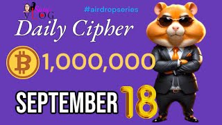 18 September Hamster Kombat Daily Cipher Code