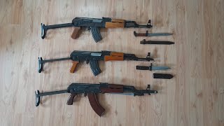 Chinese Underfolder AK-47 Options, with different front ends.