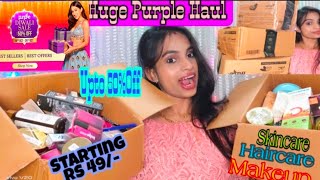 Under Rs200*Best Beauty Finds From Purple 💜Upto 50%#Big Diwali Sale2021#HugePurpleHaul#PinkisVenture