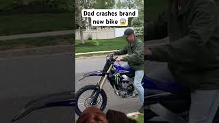 Dirt bike crash by rookie Dad #viral #dirtbike #motocross #funny #fail #viralvideo