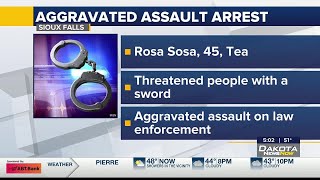 Woman arrested after threatening resident, SFPD officers with sword