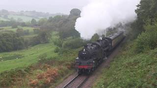 BR Standard Class 4 Tank No.80136 & BR Standard Class 4 No.76079 at Green End  [NYMR 2017]