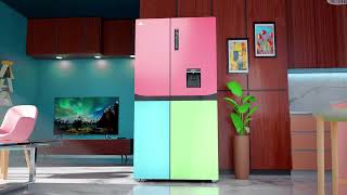 Walton Multicolor Side By Side Refrigerator | Uplift Life, Uplift Your Style | Walton Smart Fridge