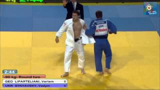 Varlam Liparteliani (GEO) vs Vadym Synyavsky (UKR) -90kg Judo European Championship 2014