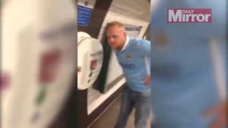 Man City fan uses the London Underground help intercom to get a scores updates