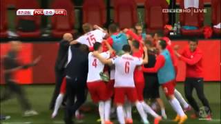 Polska - Niemcy 2:0 GOL MILA - RAJD NA TRYBUNY [11.10.2014]