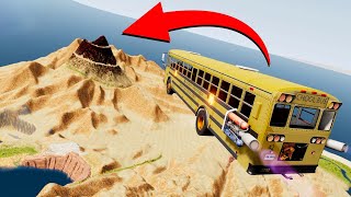 I DROVE A SCHOOL BUS OFF A MOUNTAIN! (BeamNG Drive)