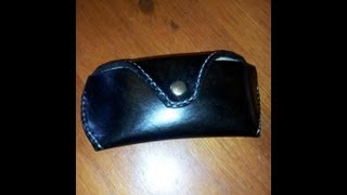 How to make a Leather Glasses Case by hand part 1