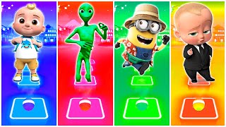 Cocomelon VS Green Alien VS Minions VS Baby Boss 🎶 Who Will Win?