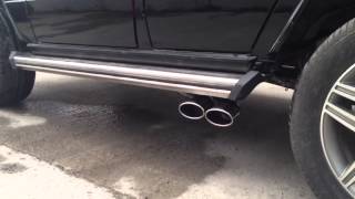 Mercedes Benz g500 dual exhaust tuning